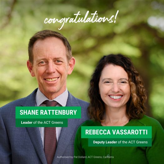 ACT Greens: We’re thrilled to announce that Shane Rattenbury MLA has now been elec…