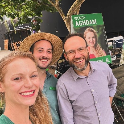 So good to get out & about with the Queensland Greens crew on the ...