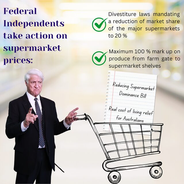 Bob Katter: Yesterday I introduced my Reducing Supermarket Dominance Bill….