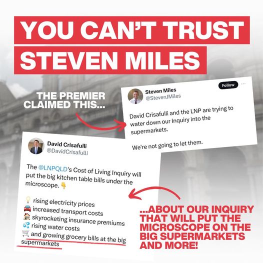 Steven Miles isn’t serious about addressing the cost of living....