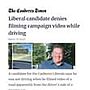 May be an image of 1 person, car and text that says 'The Canberra Times Liberal candidate denies filming campaign video while driving March 19 2024 TRe the A candidate for the Canberra Liberals says he was not driving when he filmed video of a road apparently from the driver's side of a moving car. Authorised Ash van Dijk for ACT Labor'