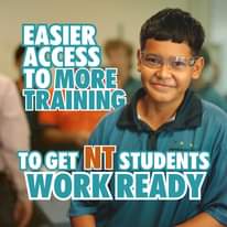 May be an image of 1 person, studying and text that says 'EASIER ACCESS TO MORE TRAINING TO GET NT STUDENTS WORK READY'