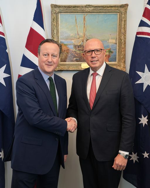 Peter Dutton: A real pleasure meeting with the Rt Hon Lord David Cameron during his …