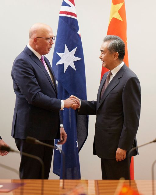 Peter Dutton: It was an honour to have met with Foreign Minister, Wang Yi in Canberr…