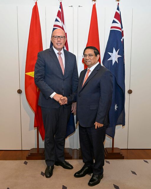 Peter Dutton: Welcome to Australia, Prime Minister Phạm Minh Chính of Vietnam….
