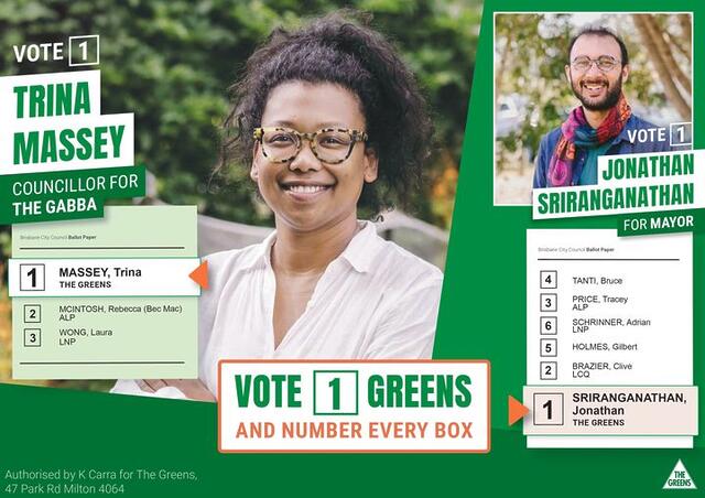 Queensland Greens: Vote 1⃣ Greens and number every square. Election day is March 1…