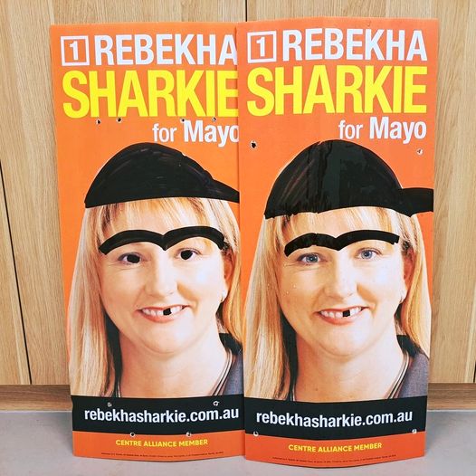 Rebekha Sharkie MP: As much as corflutes provide our community with an outlet for their cr…