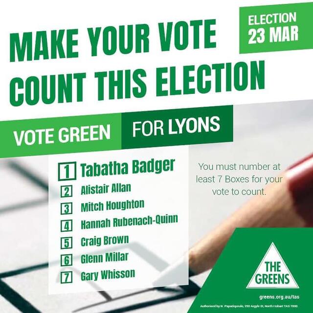 Pre-poll has opened across the state! Vote 1-7 Green to make your vote...