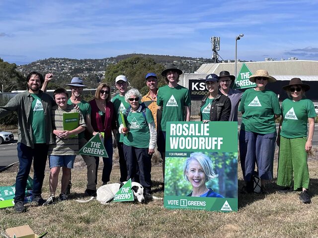 Tasmanian Greens: We were out in numbers today talking to voters about the issues that m…