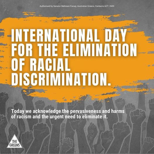 The Greens NSW: 21st March is the International Day for the Elimination of Racial Disc…