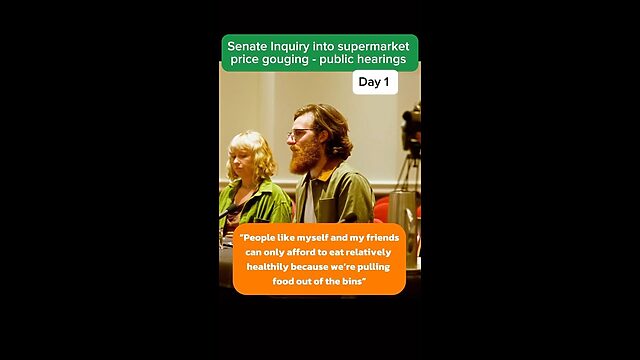 VIDEO: Australian Greens: Day 1 – Supermarket Price Gouging Public Hearings