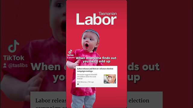 VIDEO: Tasmanian Liberals: You can’t trust Labor with money – and their dodgy election policy costings has proved it again!