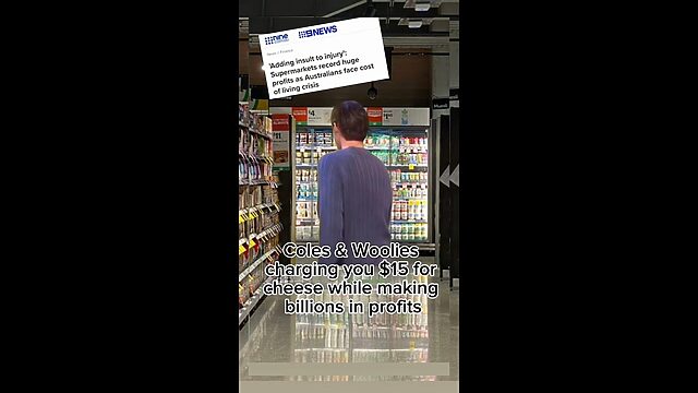 VIDEO: Australian Greens: Coles & woolies rolling in shameless piles of cash