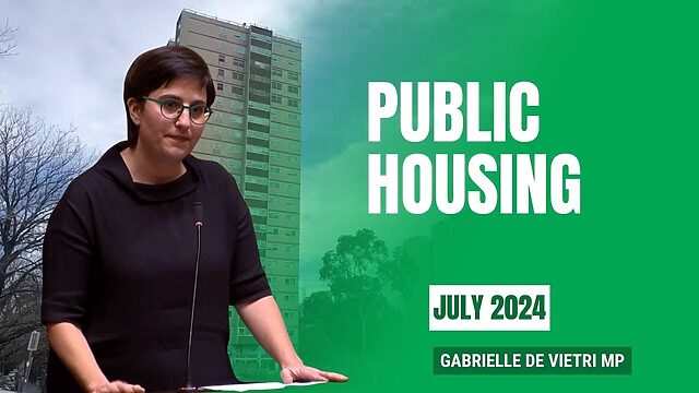 Gabrielle de Vietri MP: Public Housing