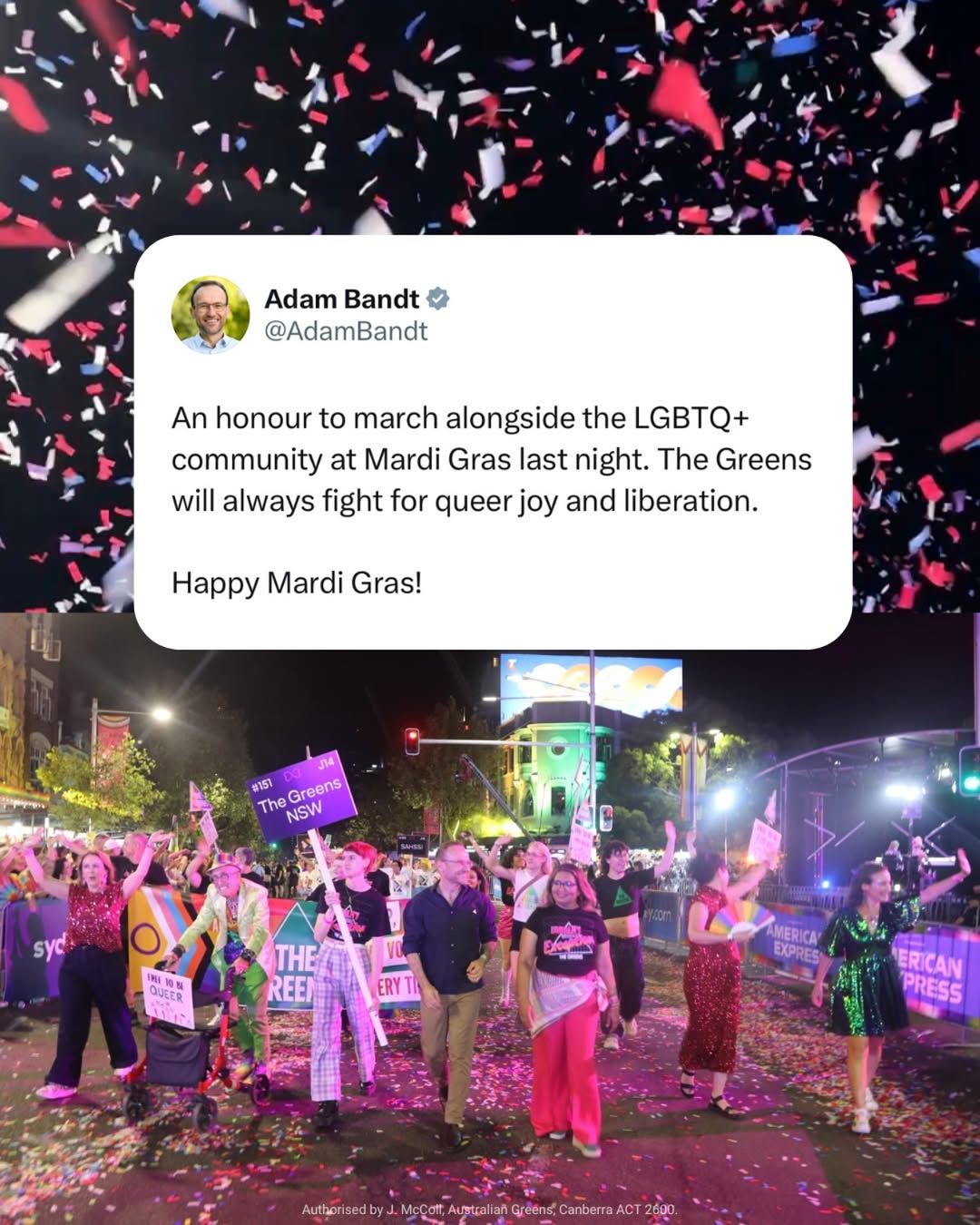 Adam Bandt: What a night!…