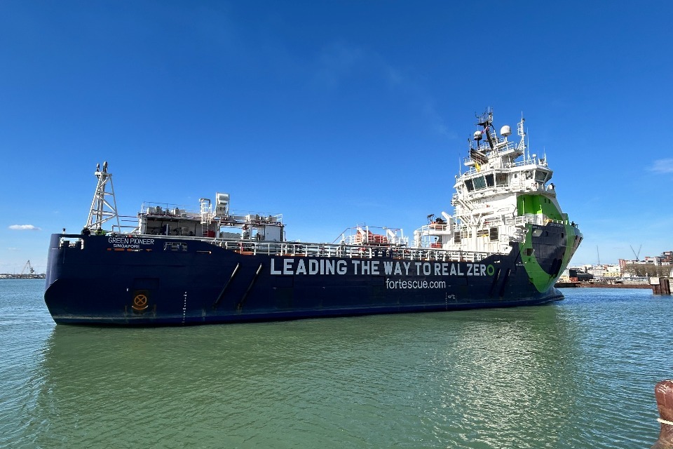 Ammonia-Powered Dual-Fuel Ship Docks in UK