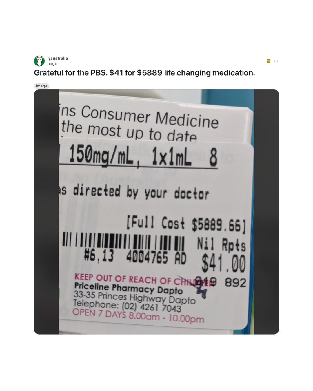 Australian Labor Party: And now it is even cheaper to get the medicine you need….