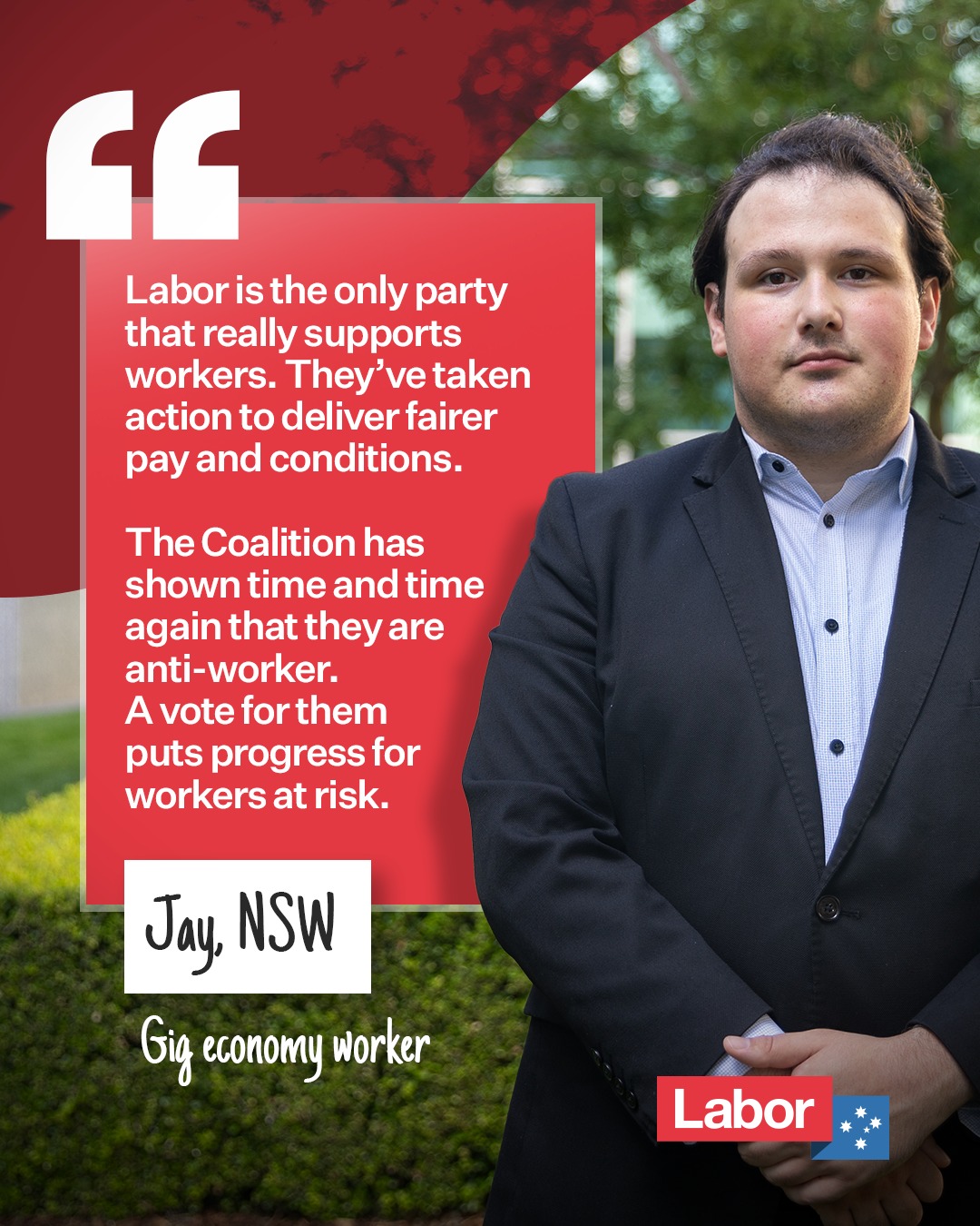 For gig economy workers like Jay, Labor's changes will make a real, positive dif...