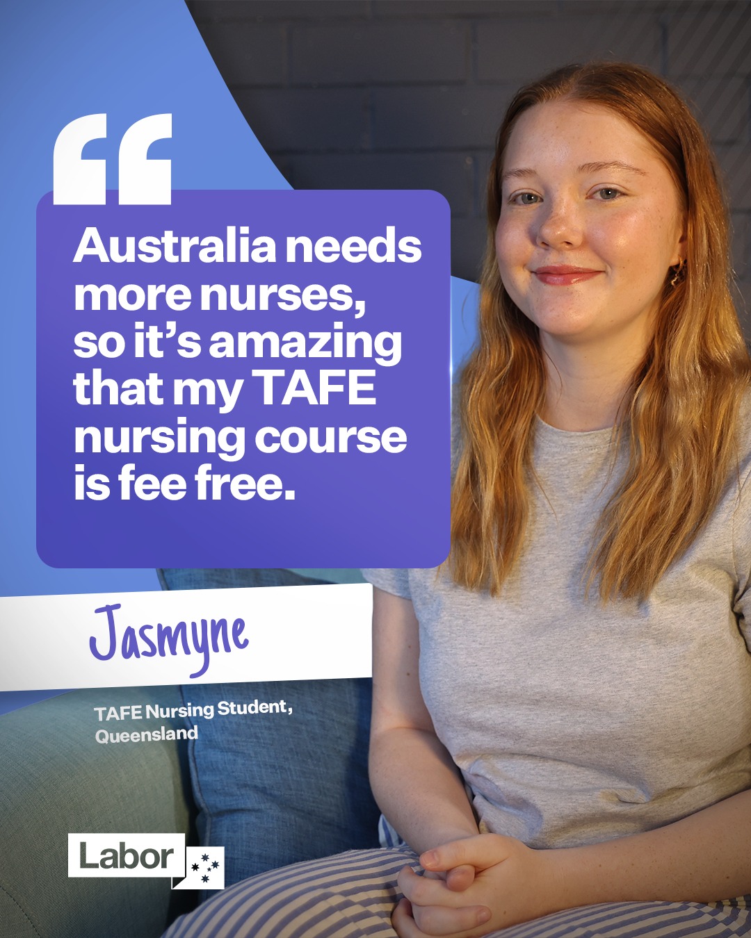 Jasmyne always wanted to be a nurse, like her mum....