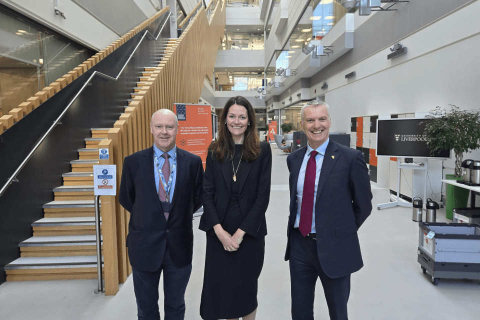 Investment Minister Visits University Of Liverpool