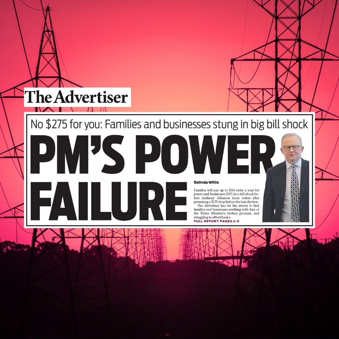 Anthony Albanese has broken his promise to cut power bills by $275....