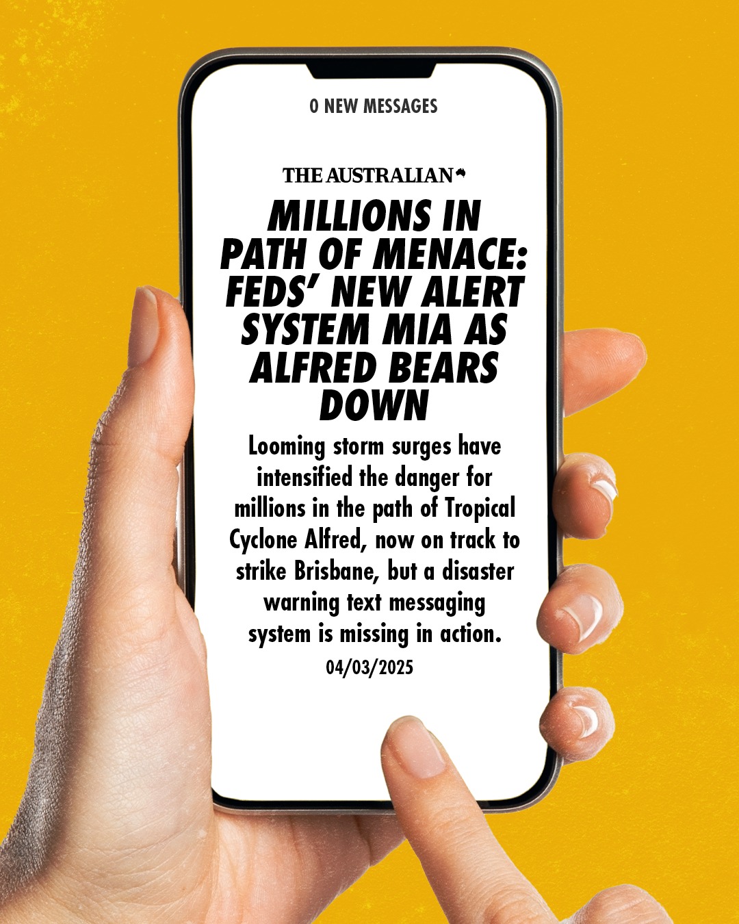 Labor promised a cutting-edge disaster alert system, yet as Cyclone Alfred bears...