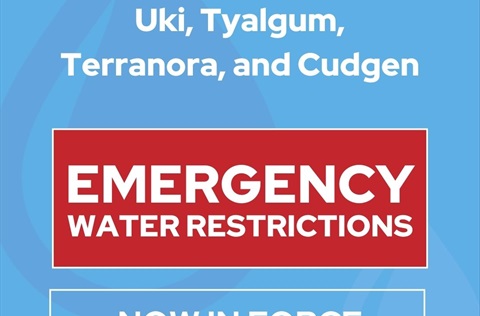 Outdoor Water Ban Hits Uki, Tyalgum, Terranora, Cudgen