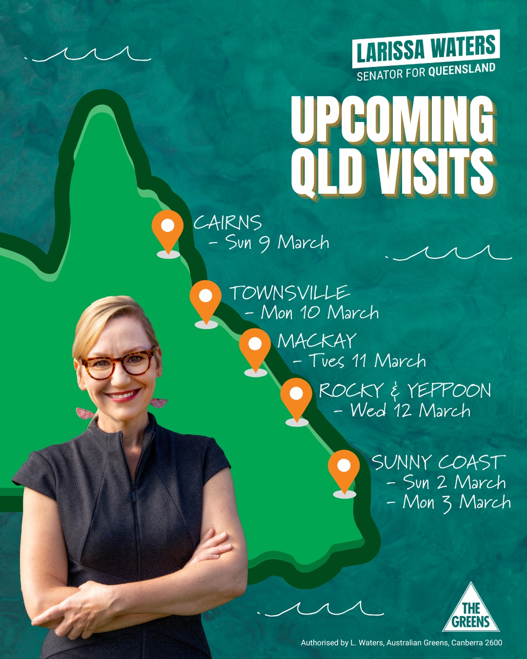 Queensland Greens: Come and chat with Qld Senator Larissa Waters :)…