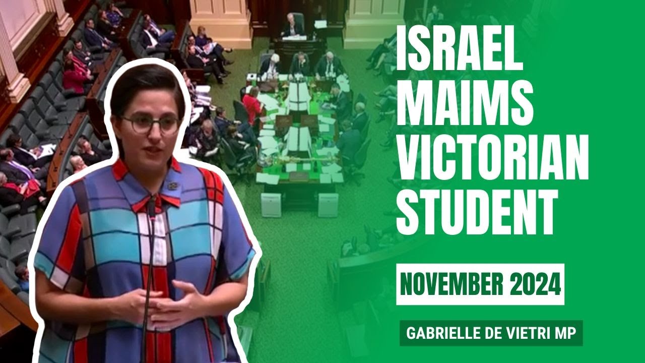 VIDEO: Victorian Greens: Israel Maims Victorian Student