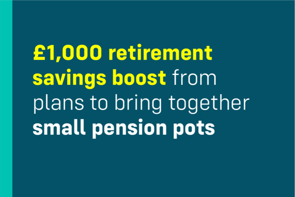 £1,000 Boost as Small Pension Pots Unite