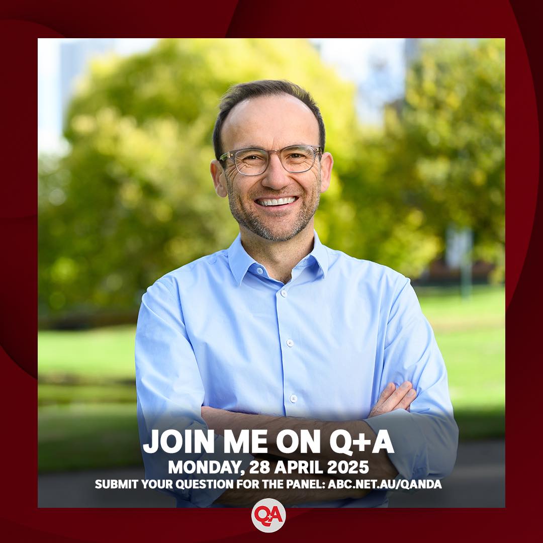 The Australian Greens: Adam Bandt will be on Q&A tomorrow night to discuss the housing, cost of living …