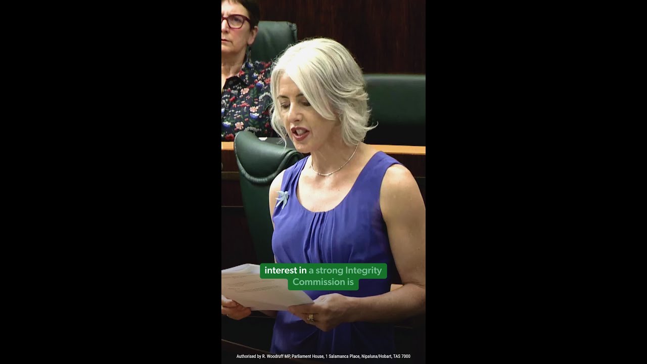 VIDEO: Tasmanian Greens: The Liberals are using every possible excuse to delay Integrity Commission reform.