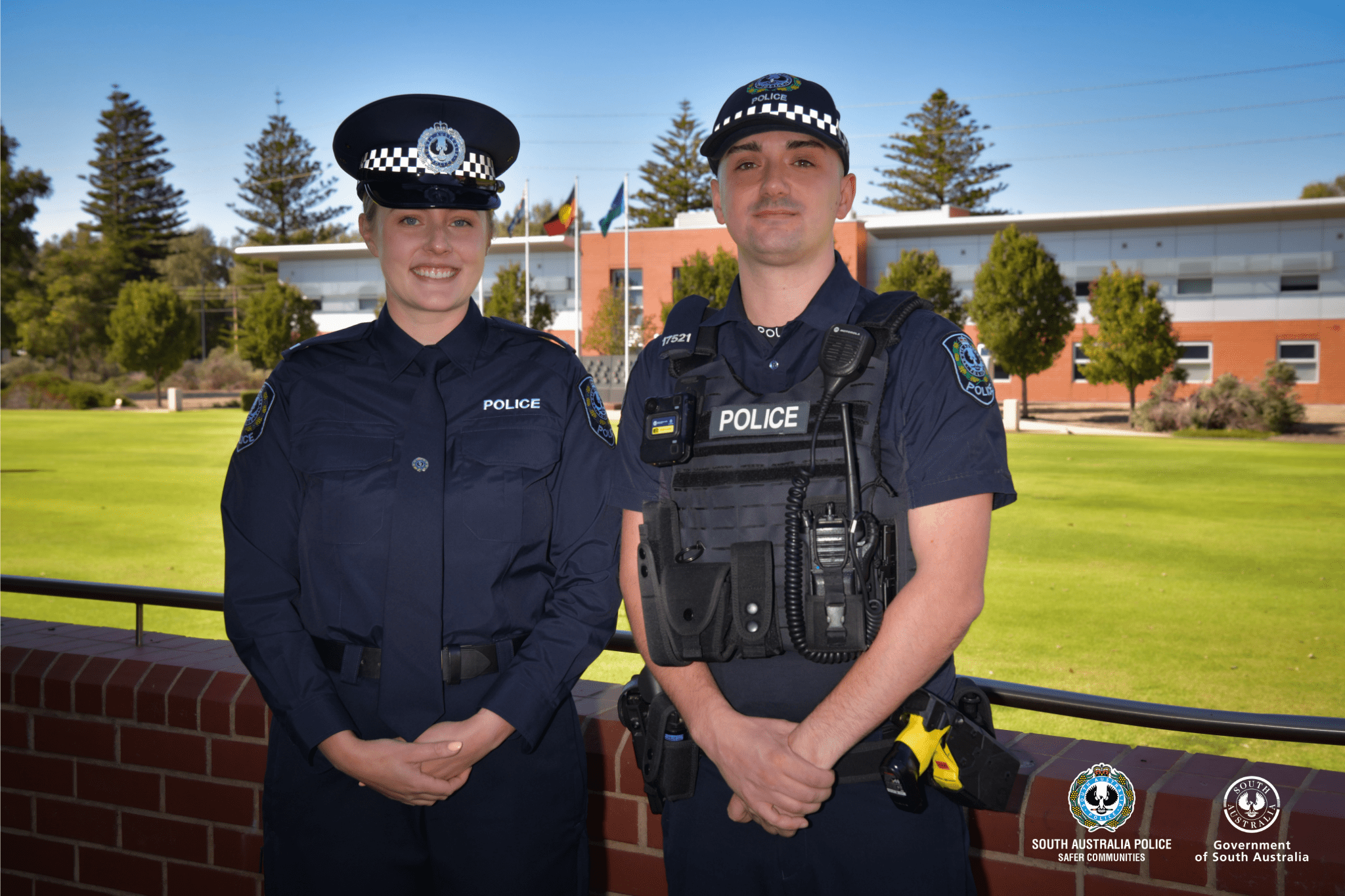 Graduate Ella Mestroni and Probationary Constable Jamie Earl