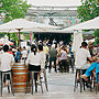 crowd gathered in outdoor entertainment area