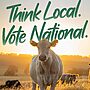 For cost of living relief: Think Local. Vote National....