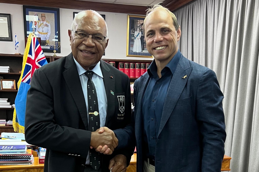 Rugby Australia CEO Waugh Meets Fiji PM Rabuka
