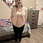 Shannon Lewis in her new room in a group home