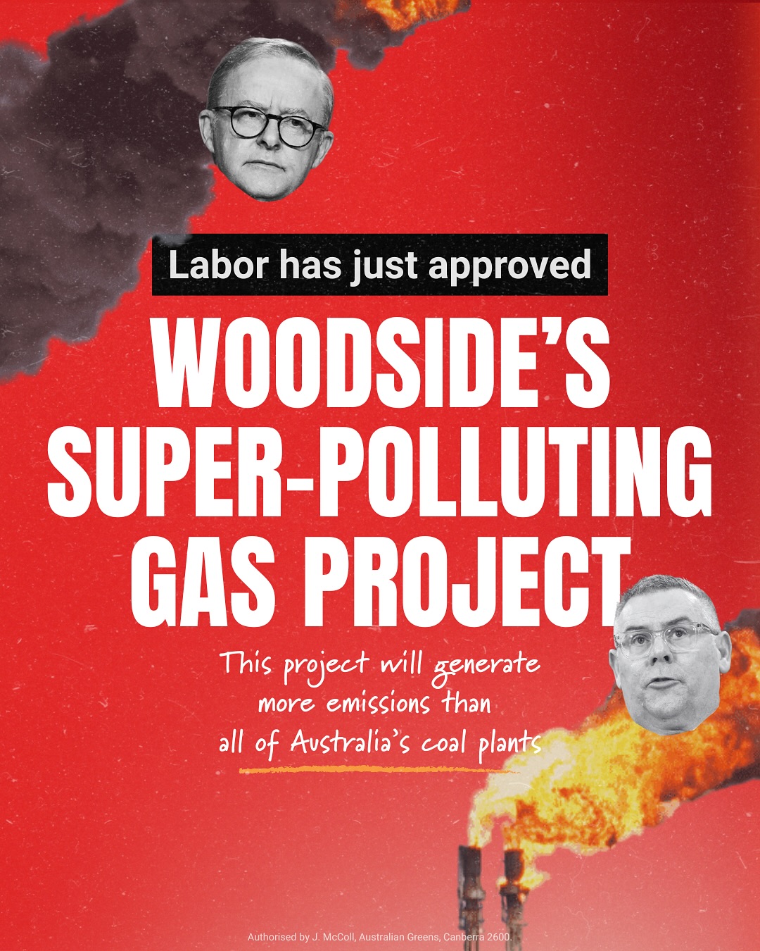The Australian Greens: BREAKING: Labor have just approved a 45 year extension to our most polluting gas…