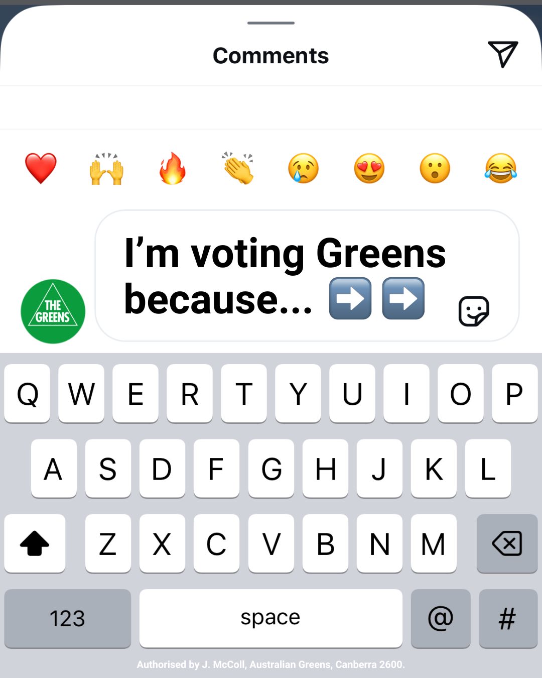 The Australian Greens: I’m voting Greens because……