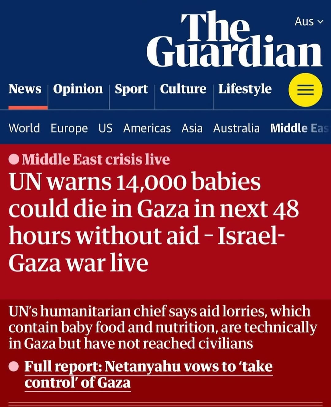 The Australian Greens: The UN has warned that 14,000 babies could die in 48 hours if Israel continues t…