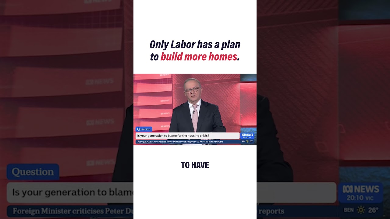 VIDEO: Anthony Albanese MP: The Liberals dug Australia into a hole on housing.Under Labor we are building our way out.