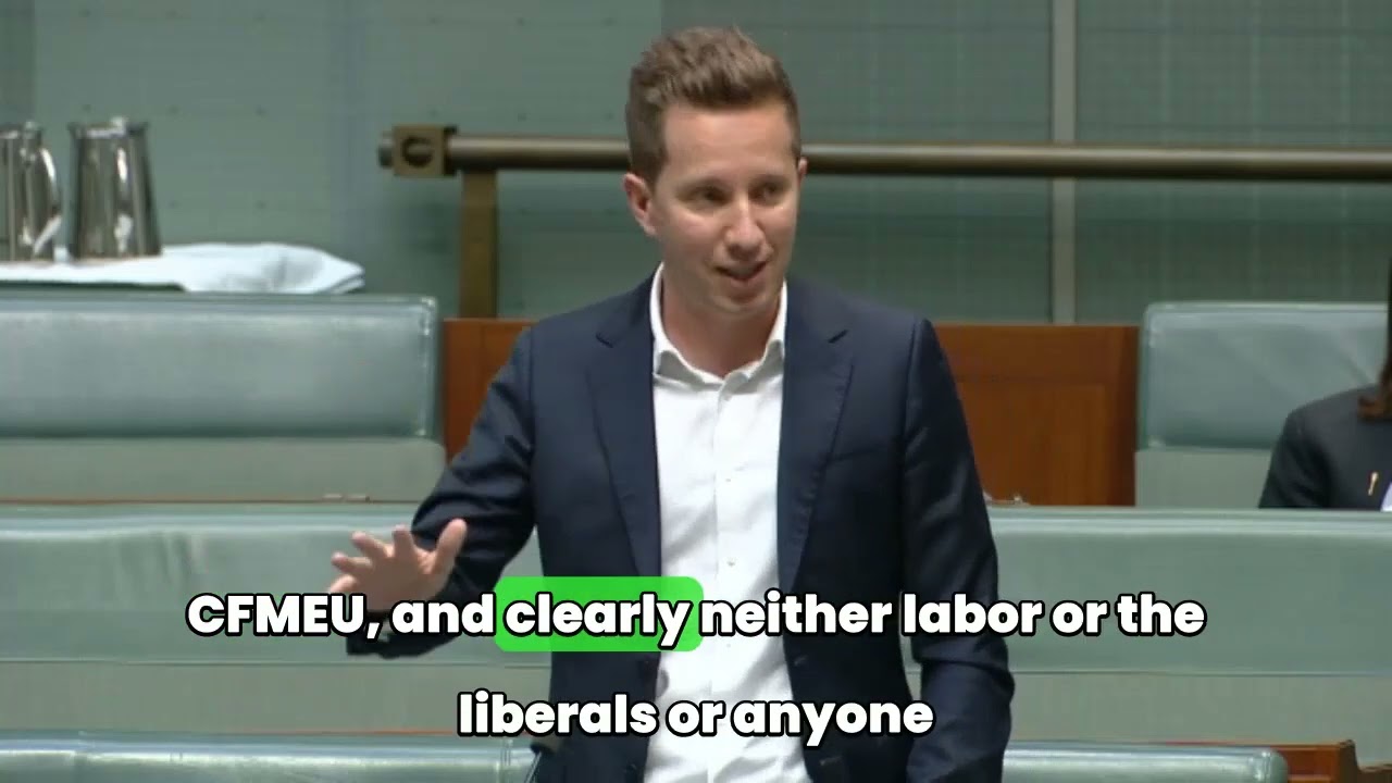 VIDEO: Australian Greens: Max Chandler-Mather speaks on Labor seizing control of CFMEU