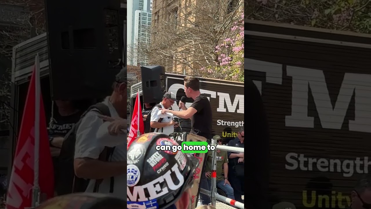 VIDEO: Australian Greens: Max Chandler-Mather speaks to CFMEU rally in Brisbane
