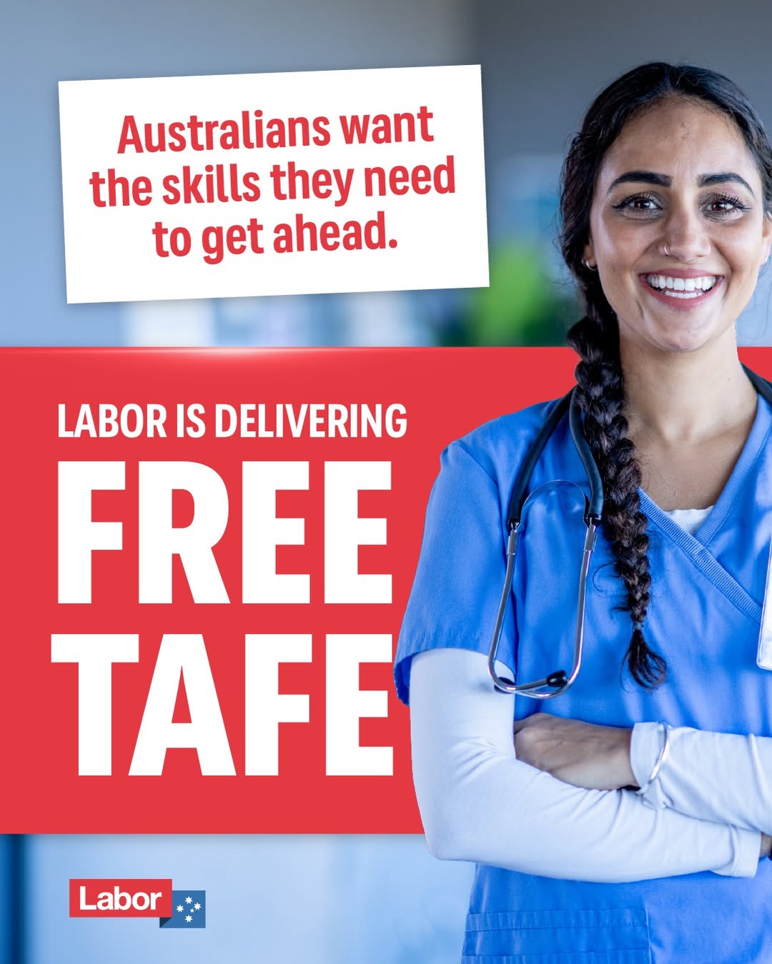 Labor is making Free TAFE permanent - helping Australians to get ahead....