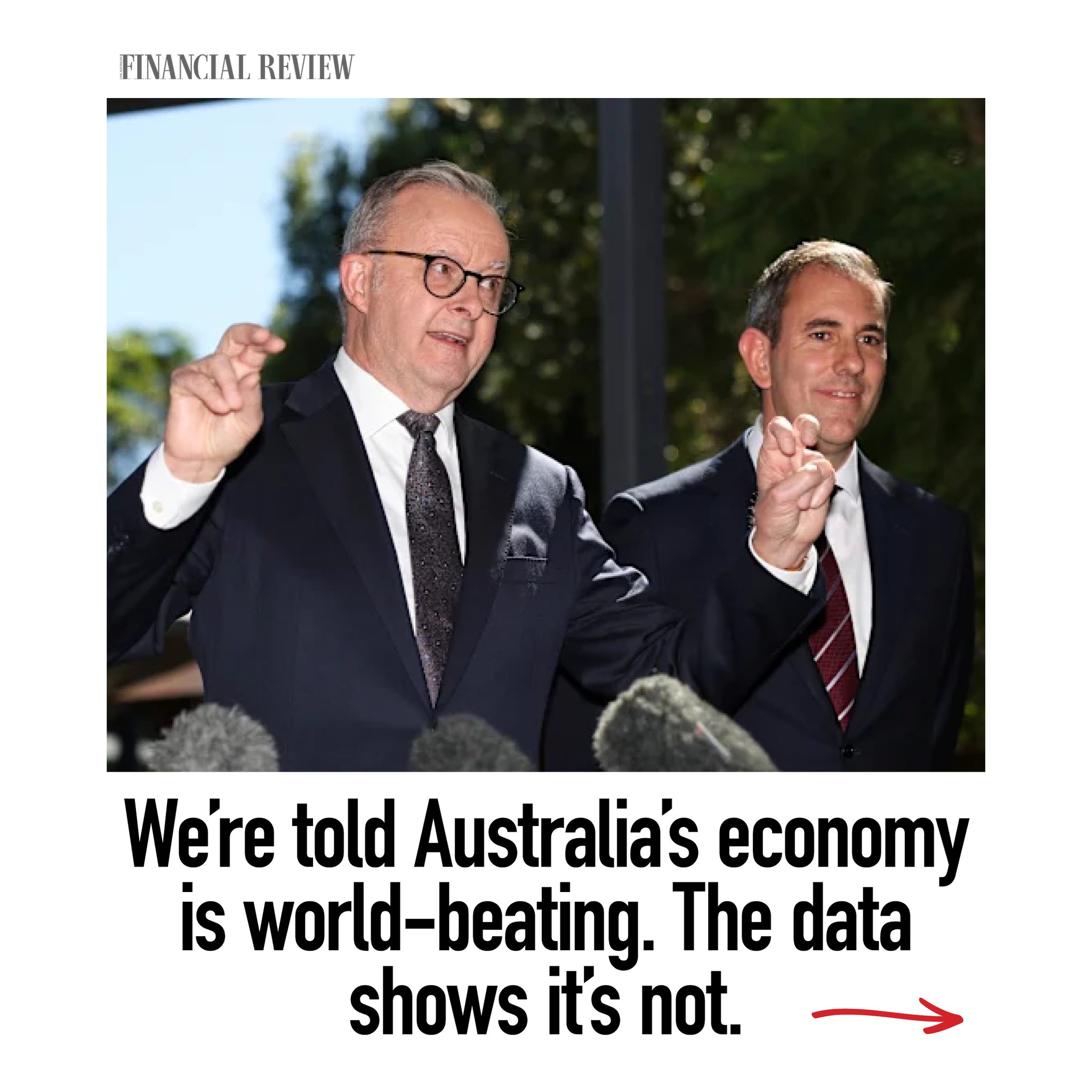 Australian living standards have fallen under Labor....