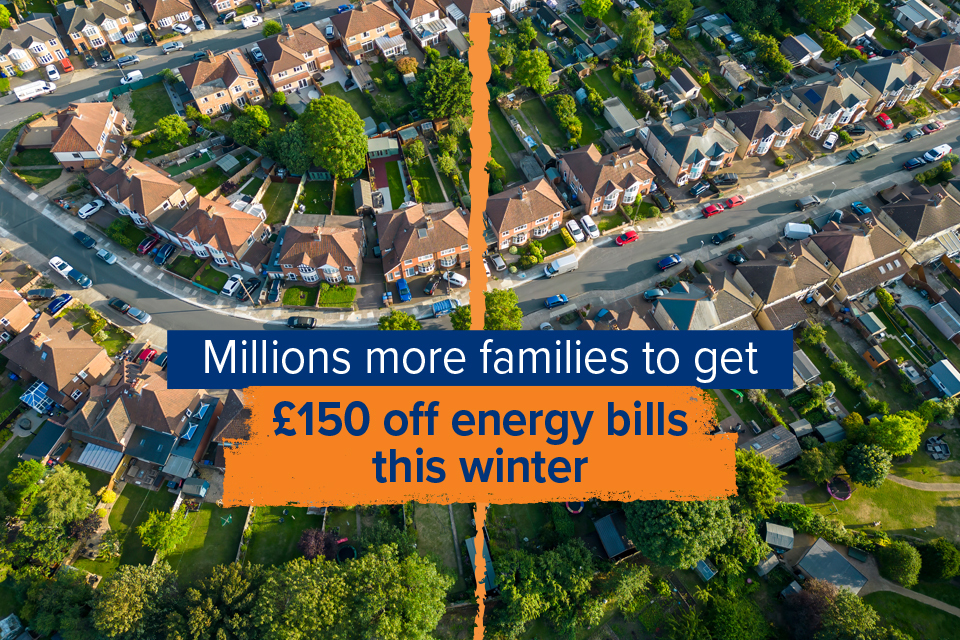 Millions to Get £150 Off Energy Bills This Winter