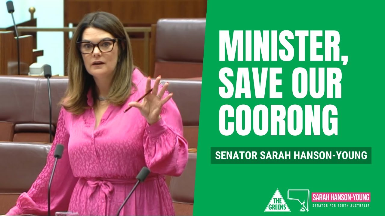 VIDEO: Australian Greens: Sarah Hanson-Young | Save our Coorong!