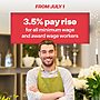 A pay rise above inflation for up to 2.9 million workers....