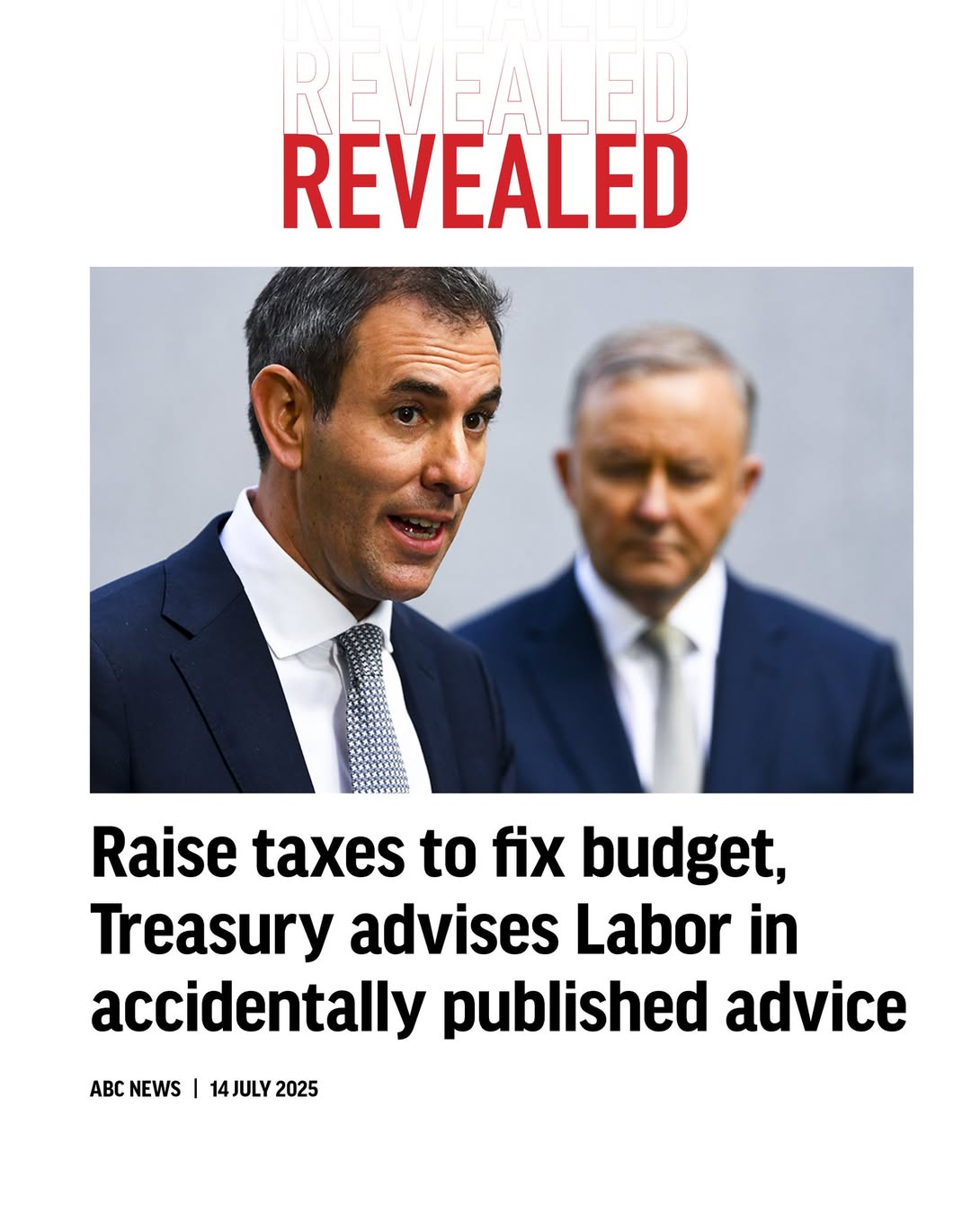 Secret Treasury advice show’s a big hole in Labor’s budget and that Labor’s hous...