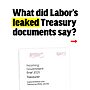 Treasury's advice to Labor? They have a spending problem and won't meet their ho...